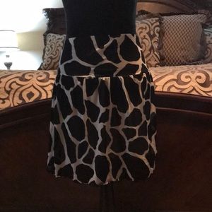 Tan and Black High Waisted Skirt